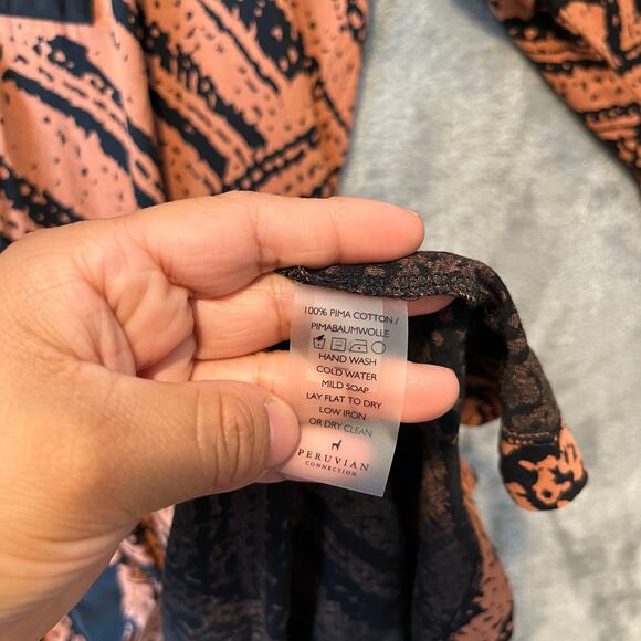 Peruvian Connection Gravina Over Sized Dress Size XS / Small‎ Pima Cotton - Picture 3 of 7